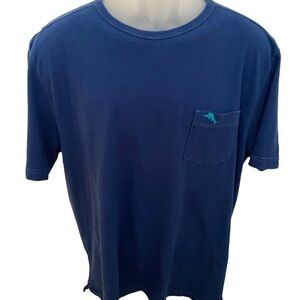 TOMMY BAHAMA Royal Blue Logo Tee Shirt Men L Large